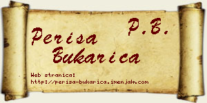 Periša Bukarica vizit kartica
